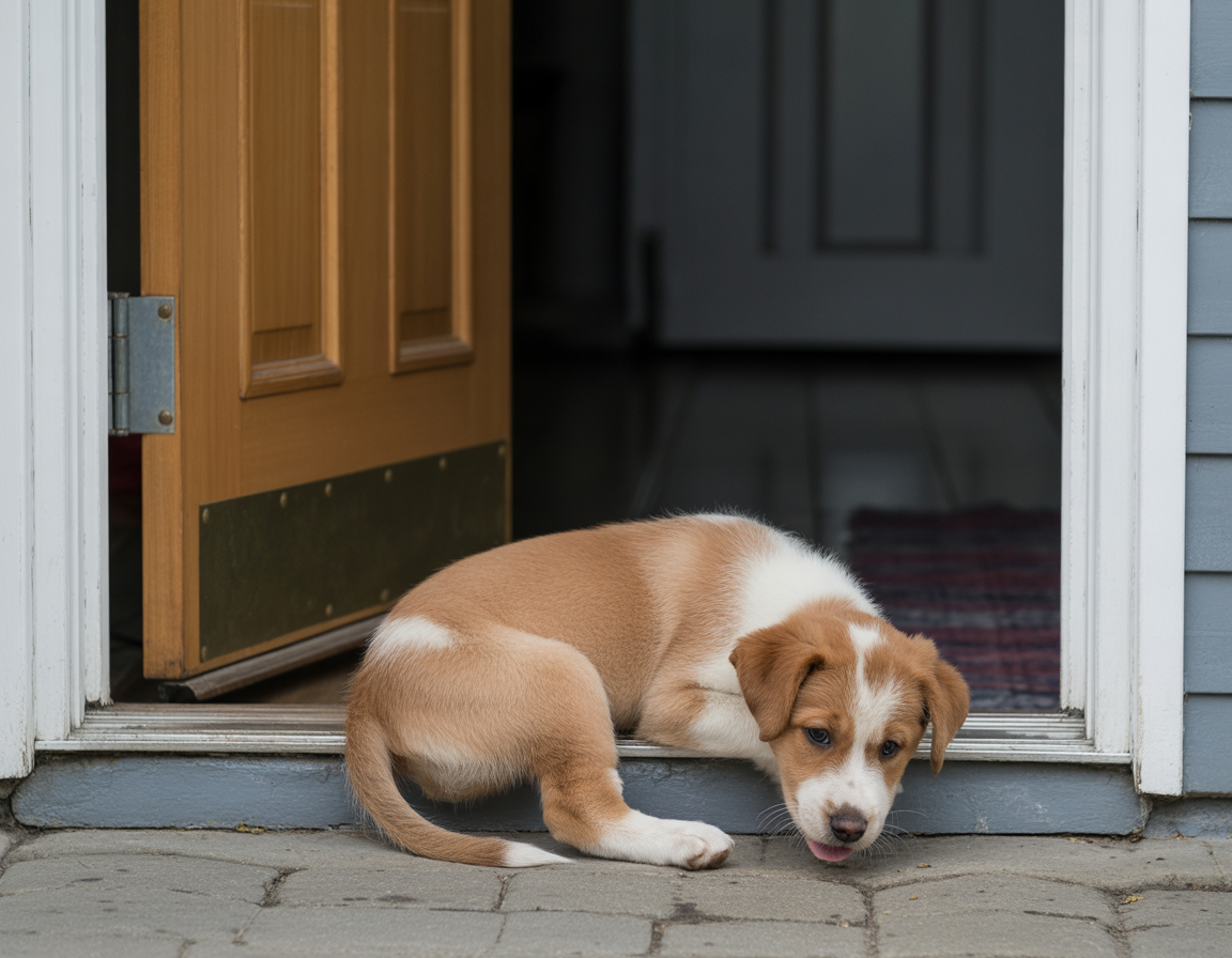 dog cries when i leave image