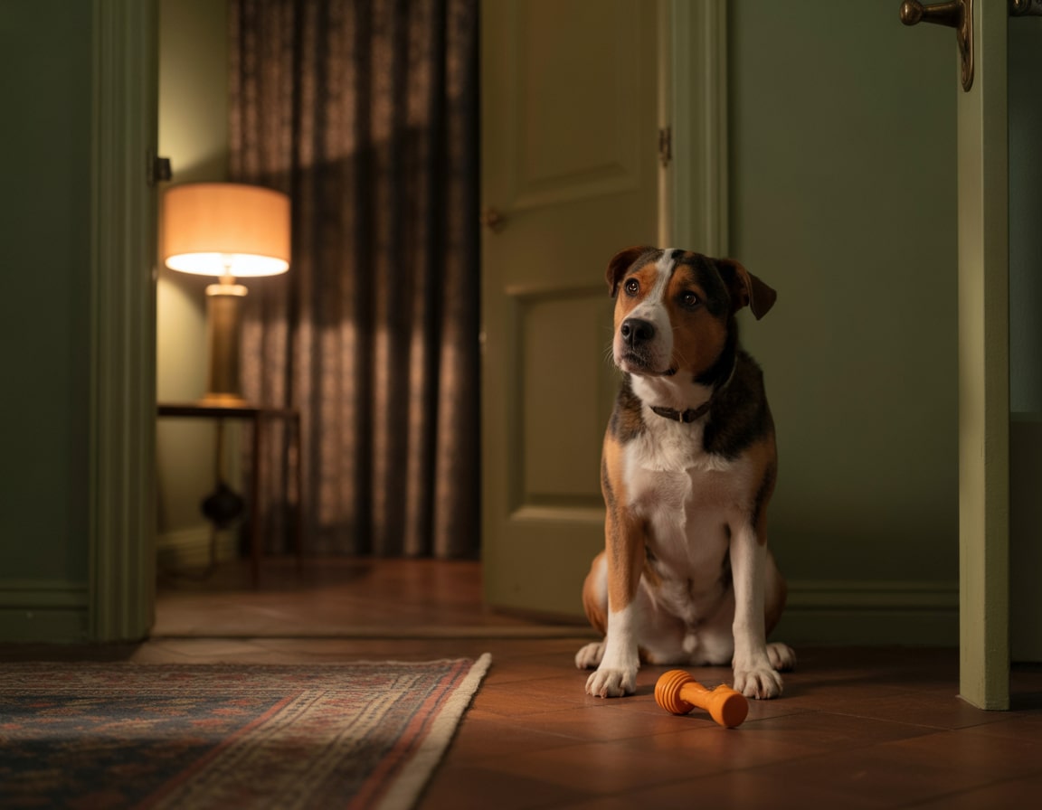 dog separation anxiety at night hero image