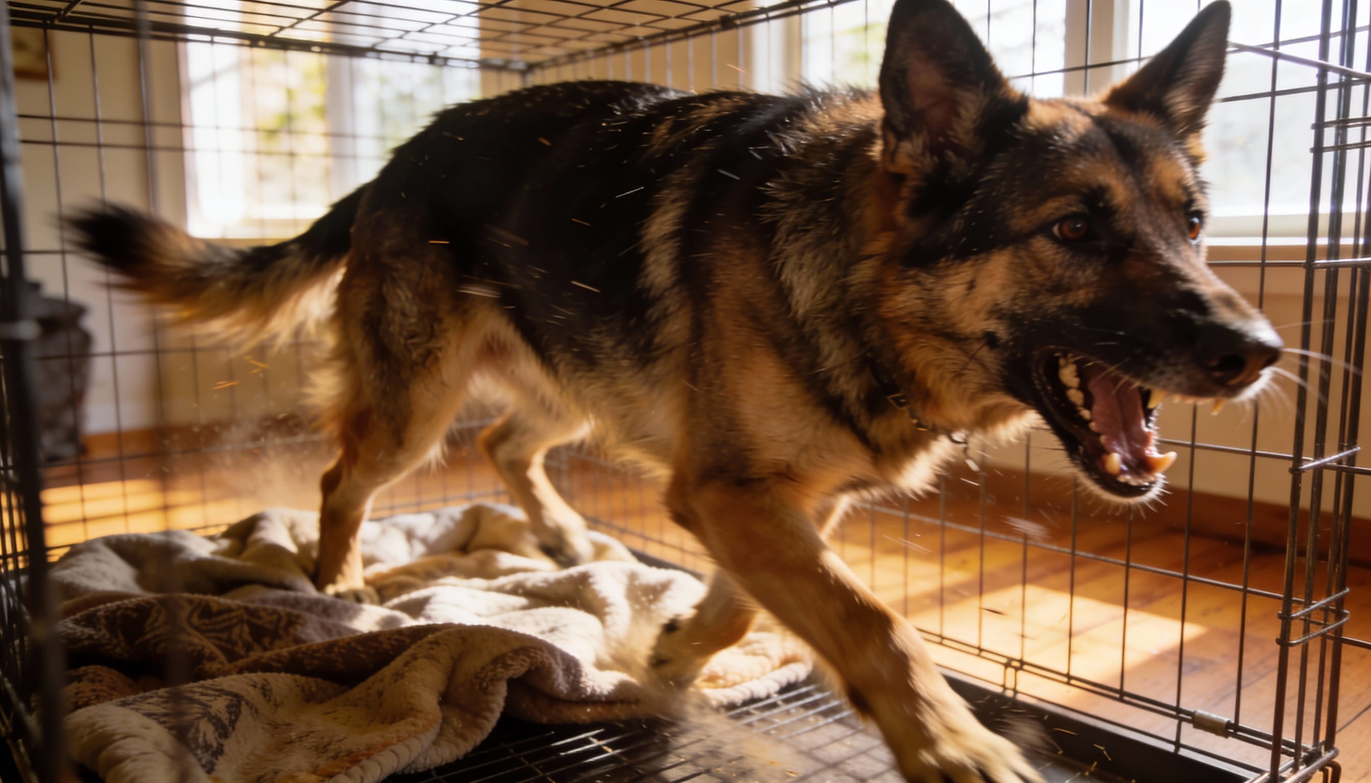 dog will not stop barking in crate image