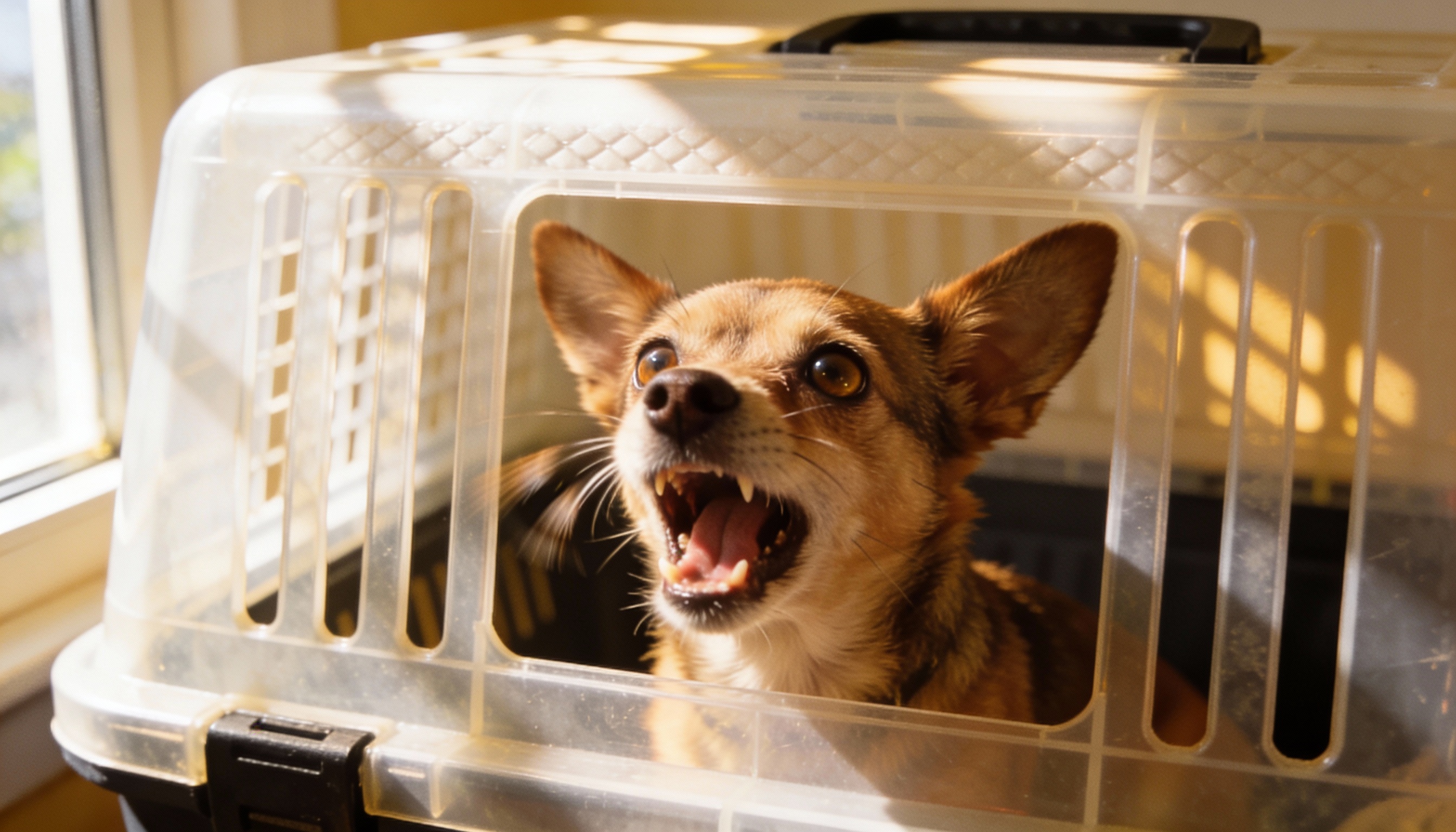 dog will not stop barking in crate hero image