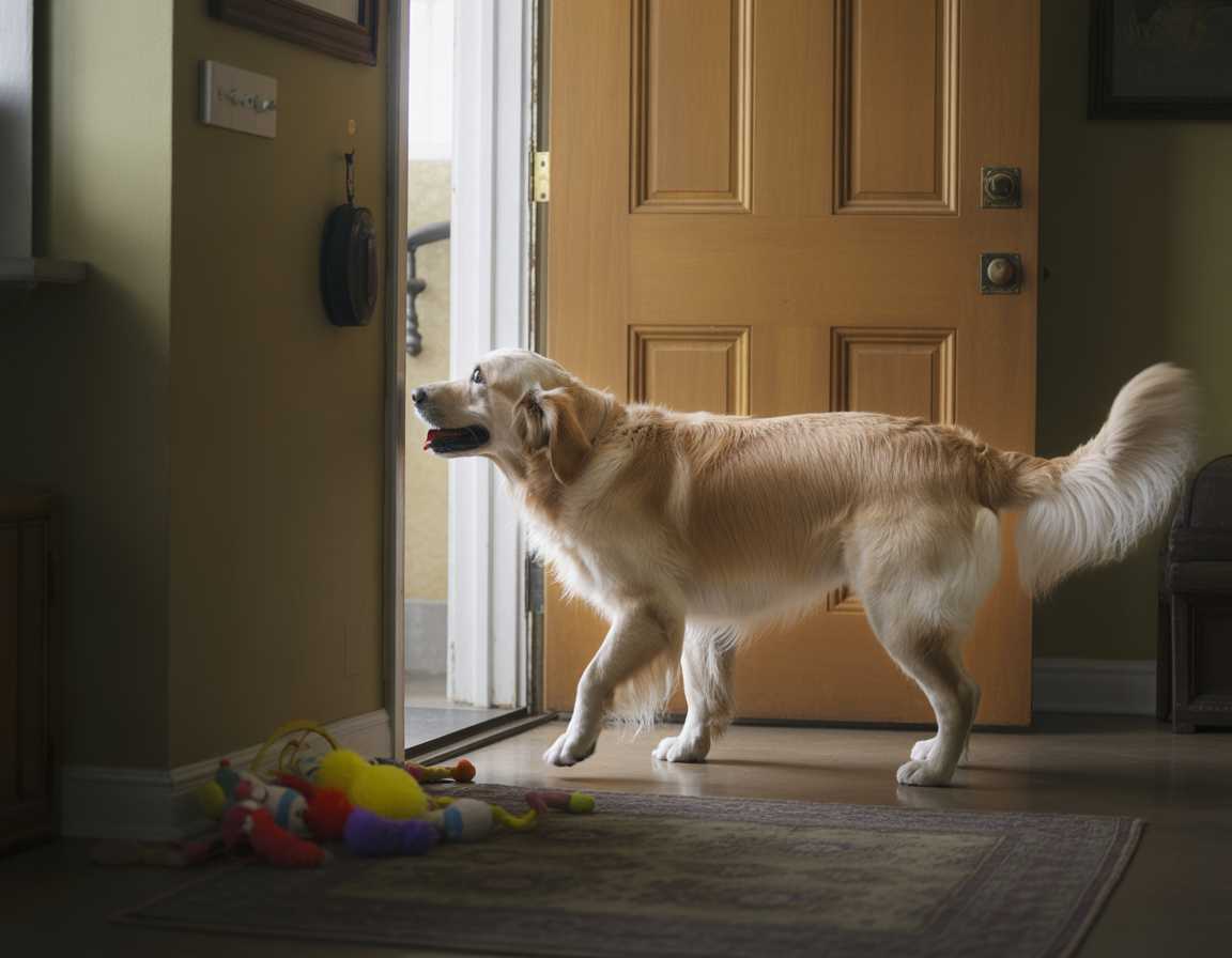 golden retriever separation anxiety image