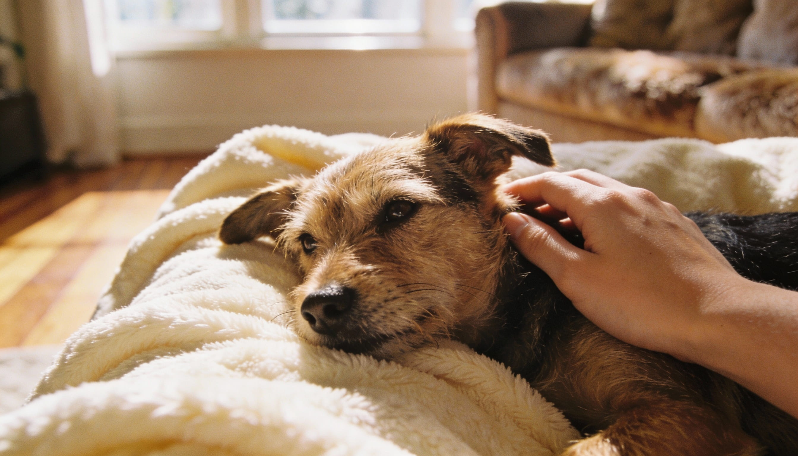 how to make a dog comfortable with you image