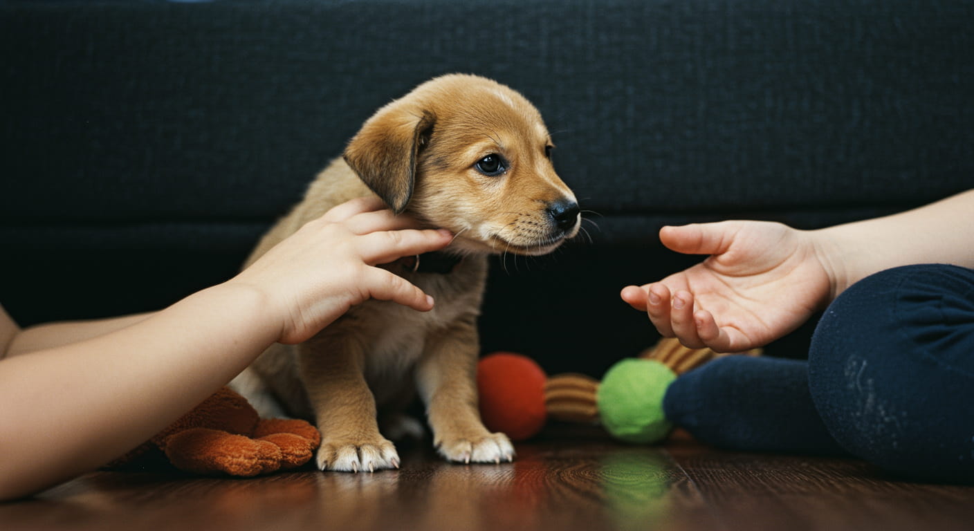 how to make a dog comfortable with you image