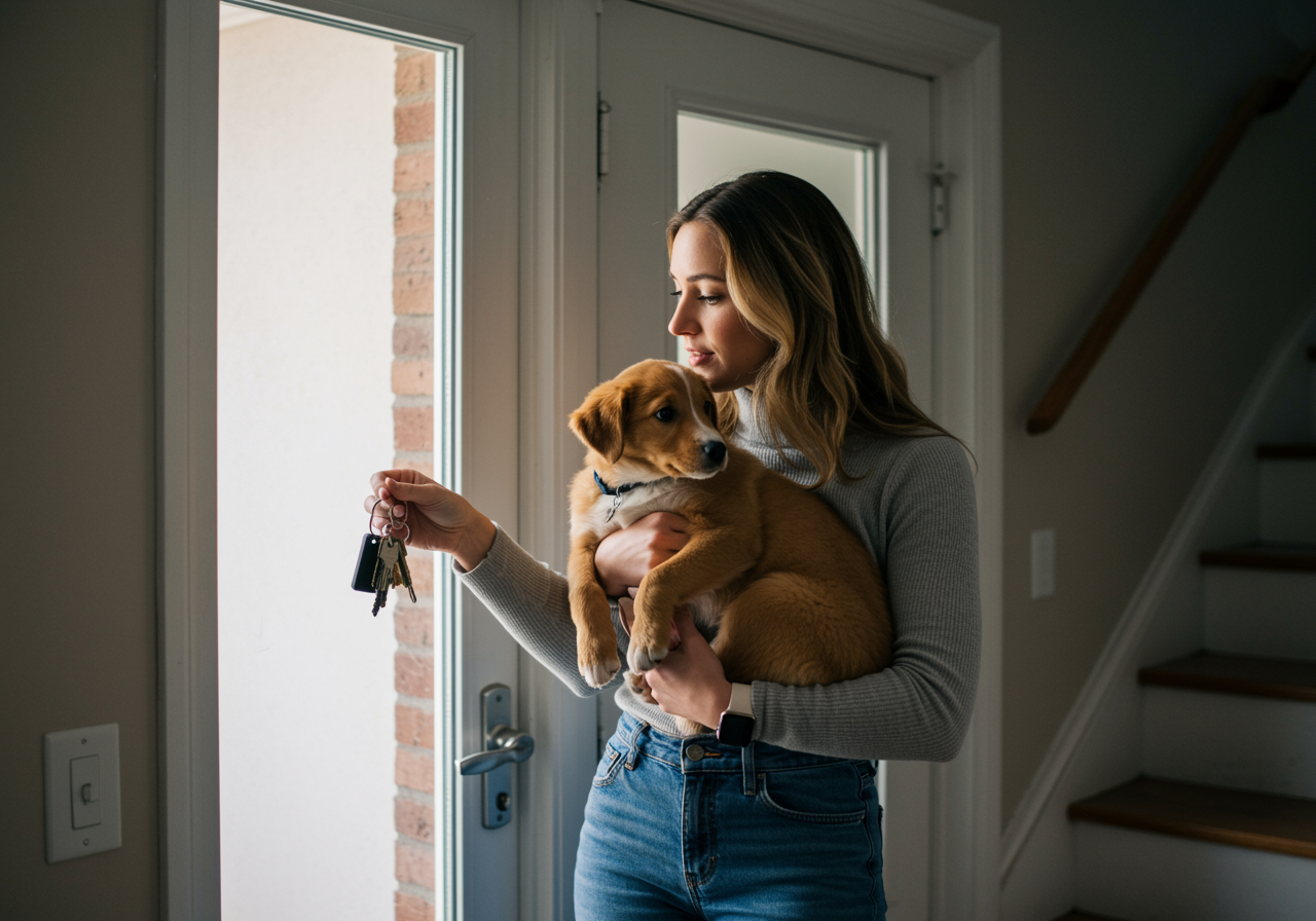 how to stop puppy crying when i leave image