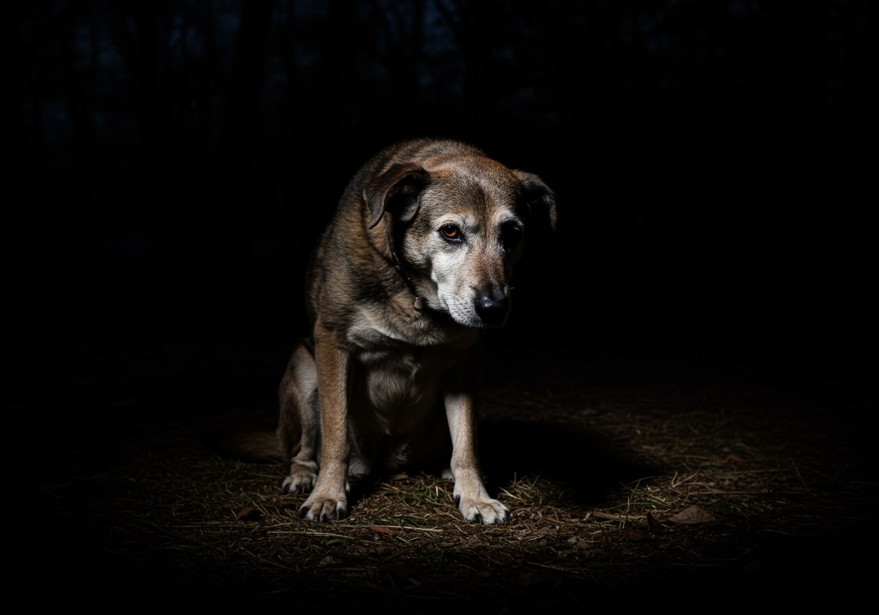 senior dog separation anxiety image