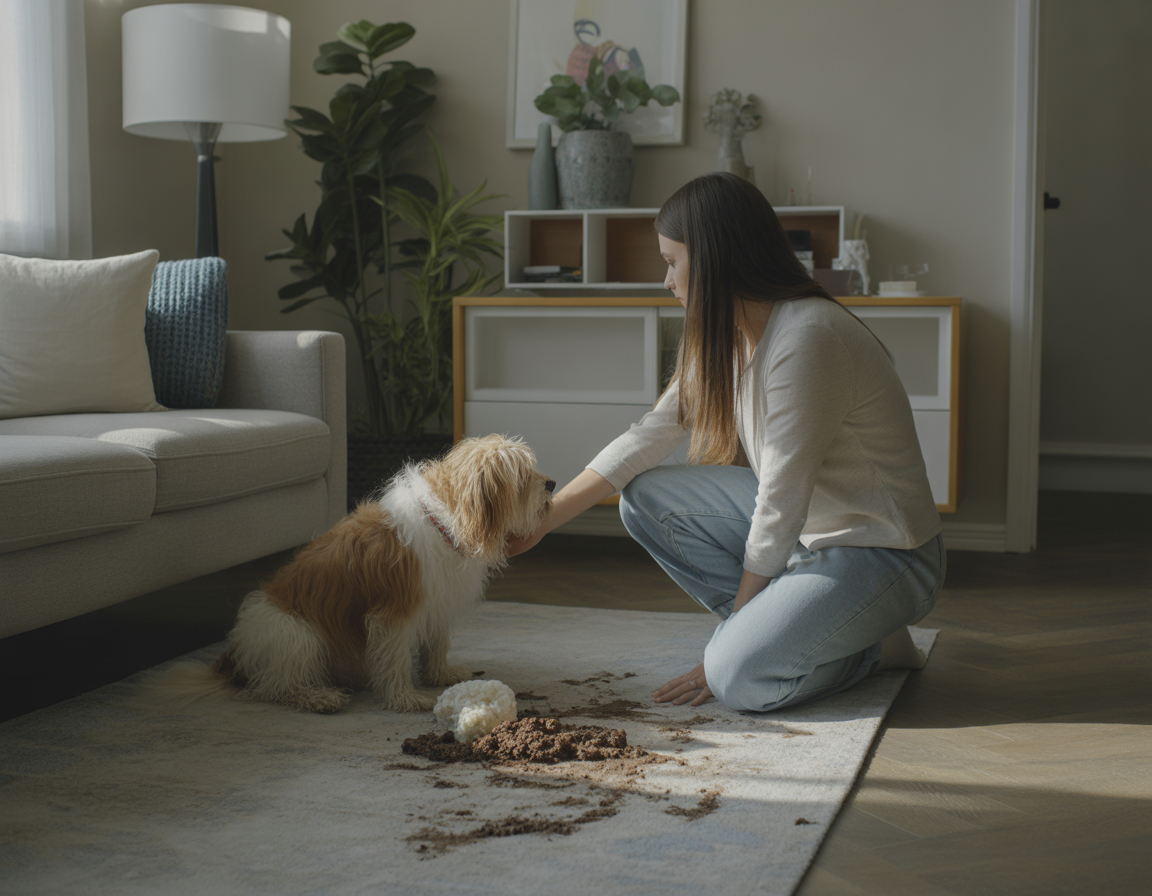 why is my dog pooping in house image